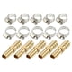 thumbnail image 1 of Unique Bargains 5 juegos de 12-14 mm para manguera, tubo de púas, montaje de tubería, conectores de montaje de manguera de cobre con abrazaderas, 1 of 1