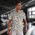 thumbnail image 3 of Wukai Cute Rabbit Print Men's Short-Sleeved Mesh T-Shirt,Quick-Dry Short Sleeve Workout T-Shirt-6X-Large, 3 of 8