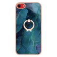 thumbnail image 3 of Compatible with iPhone SE 2022 Case, Fantastic Marble Patterned Phone Case Anti-Scratch Slim Hybrid Hard Plastic Bumper+Soft Silicone TPU with Ring Kickstand Bumper Shockproof Cover,Green, 3 of 6