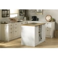 thumbnail image 3 of South Shore Toscano 6-Drawer Kitchen Island with Doors and Wine Storage, in White and Maple Nutmeg, 3 of 17