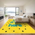 thumbnail image 3 of ODIKA 2'x3' Machine Washable Non-Slip Area Rug, Graphic Yellow High Traffic Rug with Pad, Yellow, 1052296, 3 of 8