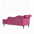 thumbnail image 6 of Modern Velvet 60" Chaise Lounge with Storage and Solid Wood Legs, 6 of 6