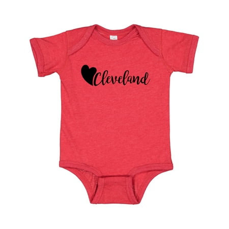 

Inktastic Cleveland with a heart Gift Baby Boy or Baby Girl Bodysuit