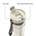 thumbnail image 3 of Contigo 28 oz Plastic Water Bottle Tumbler with Straw – DualSip Leak-Proof Reusable Water Bottle, Spill-Proof for Bags, Carry Strap, Cream/Clear, 3 of 7