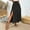 B_ Black, variant on SMihono Womens Skirt High Waist Pleated Slit Hem Flowy Skirts Casual Solid Boho Skirts Elastic Office Daily Flowy Midi Skirt Black 4