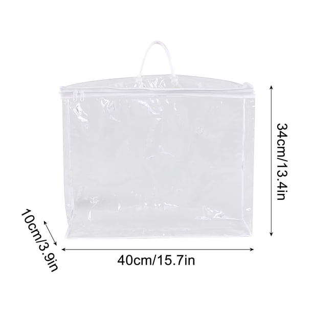 Bolsa de embalaje de PVC transparente para textiles del hogar, bolsa de almacenamiento de PVC para cortinas, juego de cuatro piezas, plegable, portátil, material transparente, para