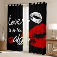 thumbnail image 2 of Homewish Valentine's Day Curtains Pack of 2 (42x84 Each) for Female Men Adults,Black Red Curtains Blackout,Romantic Couple Lover Bedroom Curtains,Breathable Home Decor, 2 of 6