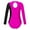 Hot Pink, variant on Girls One Piece Shiny Sequined Long Sleeve Ballet Dance Leotard