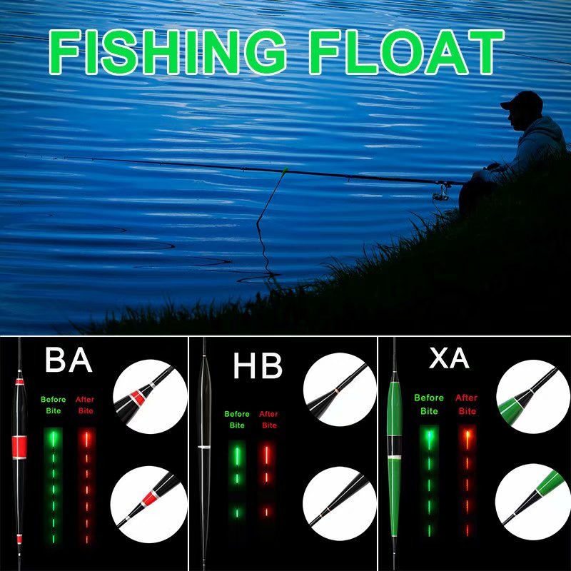 2Pc Fishing Float Light Stick LED Luminous Float For Dark Night FishiSK: