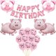 thumbnail image 2 of Lindos globos de cerdo rosa, dibujos animados de animales de granja, mascota George, globos para niña, decoración de fiesta de feliz cumpleaños, globos, juguetes para niños, suministros para bebés, 2 of 5