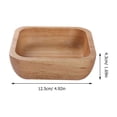 thumbnail image 2 of Soimiss 1Pc Simple Wood Dessert Plate Light Brown Food Container Smooth Edges for Serving, 2 of 8