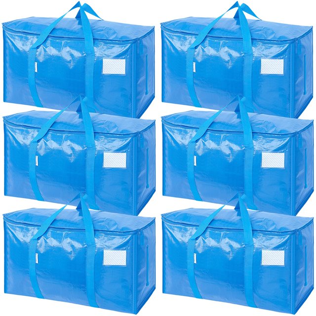 Bolsa de Almacenamiento TICONN Paquete de 6 Extra Grande 69x36x38 cm Azul Cielo