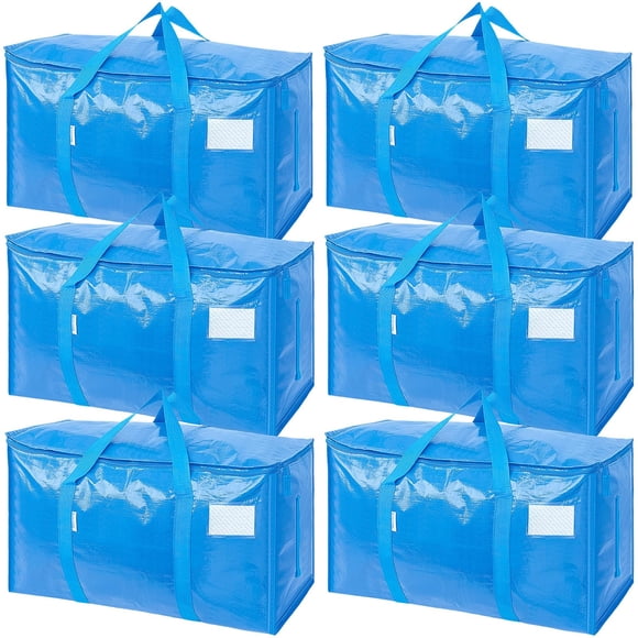 Bolsa de Almacenamiento TICONN Paquete de 6 Extra Grande 69x36x38 cm Azul Cielo