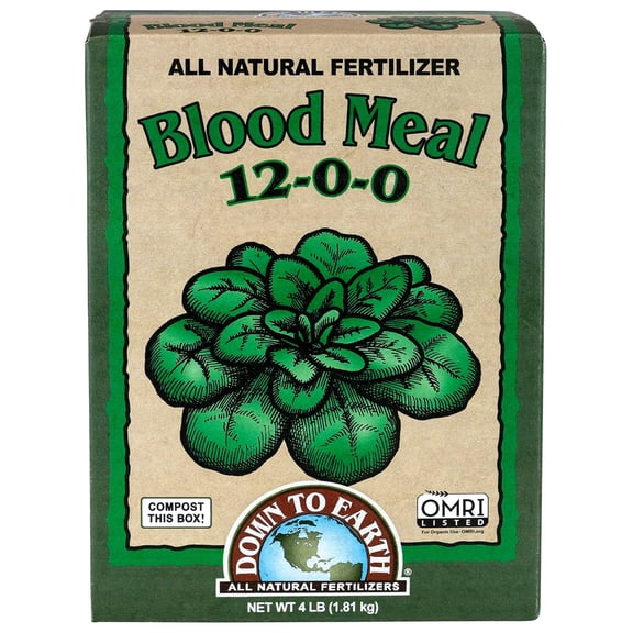 Organic Blood Meal - High Nitrogen Plant Food for Green Growth 12-0-0, 4 lb