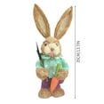 thumbnail image 2 of Rush Grass Easter Bunny, 14-Inch Artificial Rabbit with Natural-Looking Grass Skirt, Garden Stakes for Yard & Spring Porch Decor A, 2 of 4