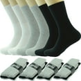 thumbnail image 4 of Lot 3-12 Pairs Mens Solid Sports Athletic Work Plain Crew Socks Size 10-13, 4 of 8