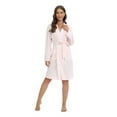 thumbnail image 4 of Sunsent Womens Waffle Robe Soft Kimono Spa Bathrobe Lightweight Mid-Length Sleepwear Loungewear, 4 of 7