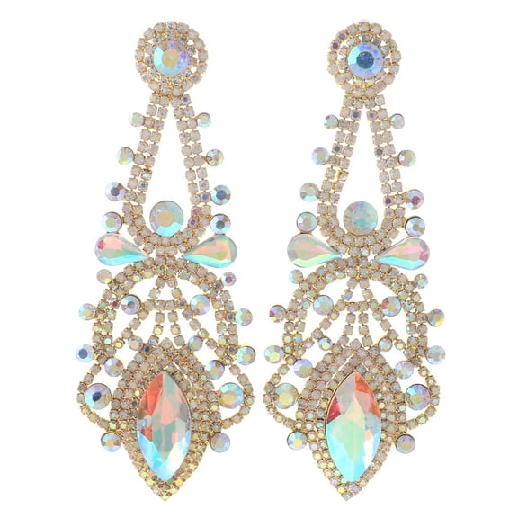 Large Chandelier Rhinestone Earring
