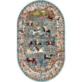 thumbnail image 2 of Rugs.com Rabia Collection Rug – 5' x 8' Oval Blue Low Rug Perfect For Living Rooms, Large Dining Rooms, Open Floorplans, 2 of 9
