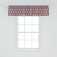 thumbnail image 2 of Ambesonne Orient Window Valance, Boho Middle Eastern Mandala Geometric Moroccan Classic Traditional Grid Pattern, Curtain Valance for Kitchen Bedroom Decor with Rod Pocket, 54" X 12", Maroon White, 2 of 3