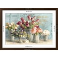 thumbnail image 5 of Art.com Marche des Fleurs Blue Gold Art Print by Danhui Nai, Brown Frame Wall Art, 44" x 32", 5 of 5