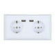 thumbnail image 1 of Toma de Corriente de Pared Sincero Enchufe Europeo Multifuncional Con Puerto USB Dual, 1 of 10