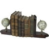 Authentic Models Globe Bookends with Bronze Mountings and French Finished Wood Stands