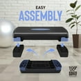 thumbnail image 5 of WF Athletic Supply Aerobic Stepper Set with Dumbbells & Measuring Tape, Adjustable Height 2 Level Risers Workout Exercise Step Platform Trainer for Home Gym Exercise Fitness Workout, Blue, 5 of 8