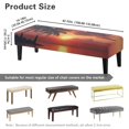 thumbnail image 7 of Whosucclay Tropical Palm Trees Sunset Print Bench Cover Removable Bench Protectors Waterproof Bench Seat Cushion Slipcovers Washable Dining Bench Slipcover for Wedding, Hotel, Party, 7 of 7