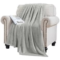 thumbnail image 2 of Elle Decor Solid Plush Oversized Throw Blanket - Silky Soft and Cozy Flannel Fleece, for Bed and Couch Cloud Dancer, 2 of 5