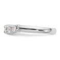 thumbnail image 3 of Solid 14k White Gold Lab Grown Diamond Five Stone Wedding Band Ring Size 6.5 (.465 cttw.), 3 of 8