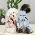Senza Fretta Dog Raincoats Waterproof with Harness Hole Legs Hoodie