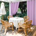 thumbnail image 3 of Outdoor Curtains for Patio Waterproof Lavender Indoor/Outdoor Curtain Tiebacks Solid Purple Color Privacy Curtain Sun Blocking Grommet Drapes for Pergolas Gazebo Porch Balcony 2 Panel 54x108 Inch, 3 of 9