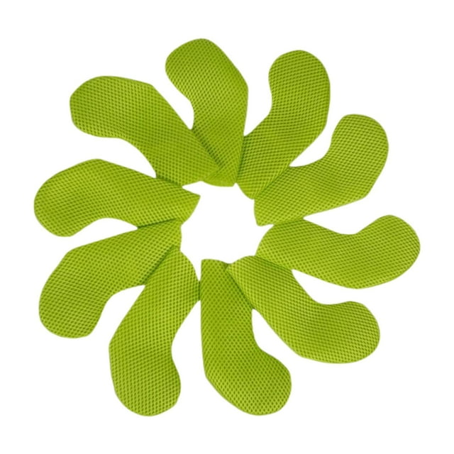 Lipstore 10 Pcs Housses de Tête en Fer de Golf Voyage Mode Sports Intérieur Extérieur Manches Vert