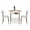 Natural, variant on SYNGAR 3 Piece Dining Set, Small Kitchen Dining Table Set for 2, Breakfast Table Set, Wooden Table and 2 Chairs with Metal Frame and Wine Rack, for Small Space/Dining Room/Apartment, Natural, D7390