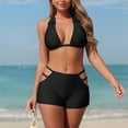 thumbnail image 1 of Trajes de baño para mujer, moda casual para mujer, color sólido, estilo cuello, traje de baño, bikini, traje de baño para mujer, trajes de baño para mujer, traje de baño para mujer, trajes de baño de, 1 of 6