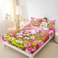 thumbnail image 3 of Erosebridal 3D Pink Axolotl Bed Sheets,Cute Flower Blossom King Sheets For Girl 4-Piece, 3 of 6