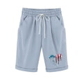 thumbnail image 1 of Pantalones Cortos Casuales para Mujer Día de la Independencia Impreso Elástico de la Cintura, Pantalones Cortos de Verano para Mujeres, 1 of 4