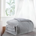 thumbnail image 6 of Home Soft Things Plain Faux Fur & Sherpa Backing Blanket-Silver Grey-86''x92'', 6 of 8