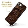 thumbnail image 3 of Case Yard Wooden Case for iPhone-SE Soft TPU Silicone cover Slim Fit Shockproof Wood Protective Phone Cover for Girls Boys Men and Women Supports Wireless Charging Maya Calendar Design, 3 of 7