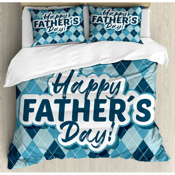Father S Day Duvet Cover Set, Dark Teal And Grey Bedding Sets