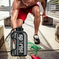 thumbnail image 3 of Fmxomd 4L Half Gallon Water Bottle BPA Free - Ideal for Gym, Big Water Jug, Reusable Sports Bottle with with Straw Drink Container (135oz Clear Black Water Bottles), 3 of 9