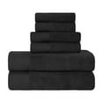 thumbnail image 2 of BNM Turkish Cotton Solid Towel Set of 6, Black, 2 of 6