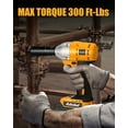 thumbnail image 2 of Adedad 20V Cordless Impact Wrench 1/2", 400N.m Brushless Impact Drill Driver with 4.0Ah Battery, 2 of 8