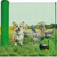 thumbnail image 1 of Temporary Fence with Posts, 3'x50' Snow Plastic Mesh Fencing with Fiberglass Stake Windbreak Rope, Movable Net Fencing for Dogs, Sheep, Lamps, Used in Garden, Backyard, 1 of 11