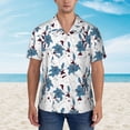thumbnail image 2 of Xecao Lilies Flowers print Hawaiian shirt - a stylish short-sleeve button-down for men, perfect for casual beach and tropical outings., 2 of 9