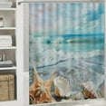 thumbnail image 6 of Orinice Seashells Ocean Magic Bathroom Decor Set with Hooks, 100% Polyester Fabric Chic Modern Shower Curtain, Waterproof Bathroom Decor for Home 69x72, 6 of 7