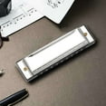 thumbnail image 3 of 2X 10 Holes Blues Harmonica Musical Instrument Stainless Steel Mouth Organ for Children Gifts, 3 of 8
