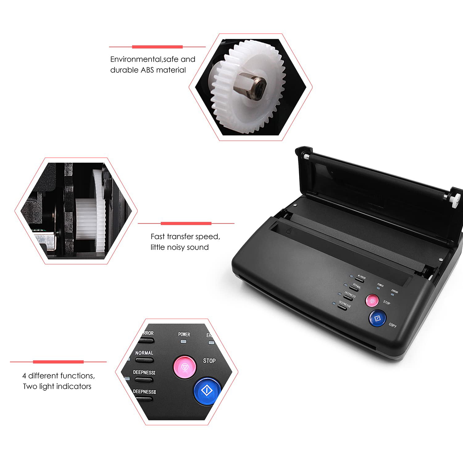 Stencil Printer Machine thermal Copier Maker with 20pcs Transfer Paper  (Black) 