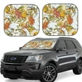 thumbnail image 6 of Kdxio Ducks And Flowers Print 2-Piece Sun Shade Front Windshield - Foldable Car Front Window Sunshades For Most Sedans Suv Truck, 6 of 6